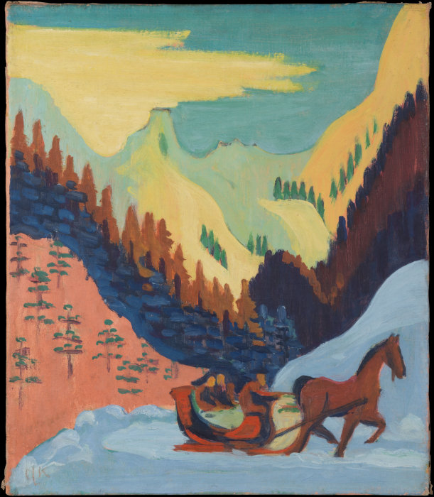 Sleigh Ride in the Snow from Ernst Ludwig Kirchner