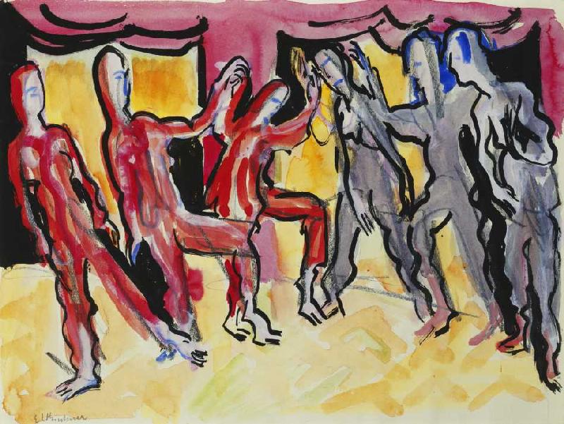 Mary Wigman dance group from Ernst Ludwig Kirchner