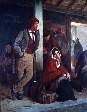 Irish Emigrants Waiting for a Train