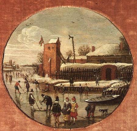 Winter Landscape with Skaters (panel) from Esaias van de Velde