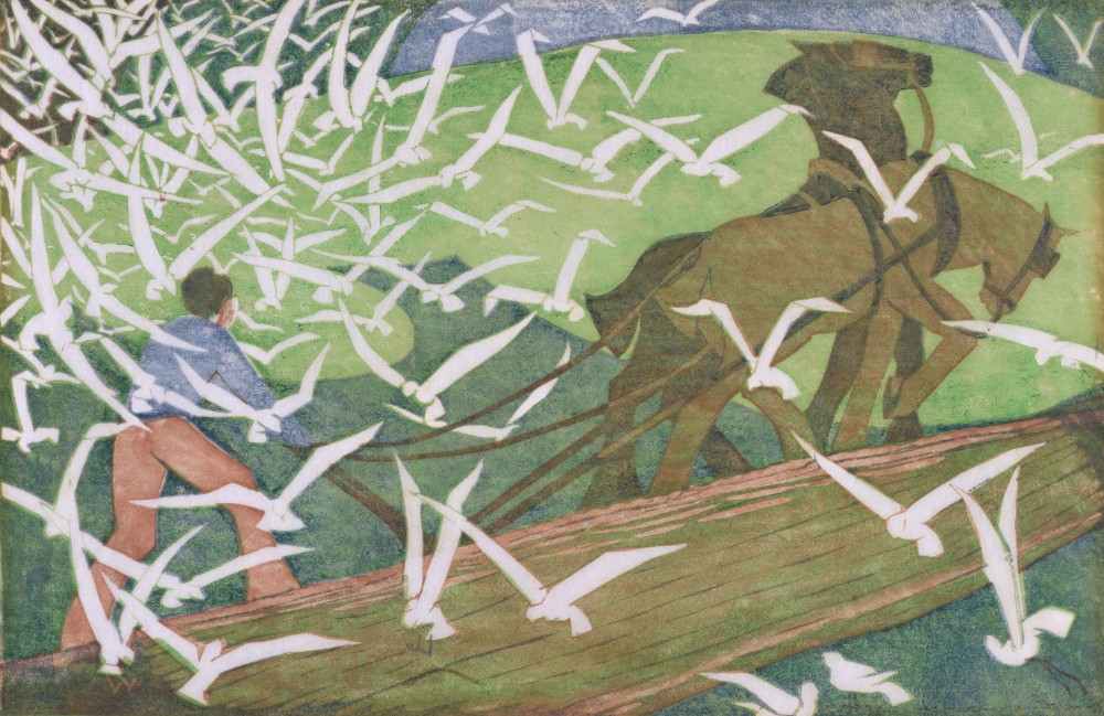 Birds Following a Plough from Ethel Spowers