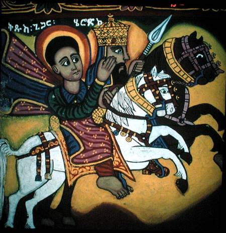 Equestrian saints from Ethiopian School