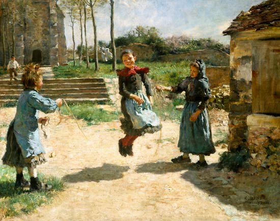 Skipping children from Etienne Dinet