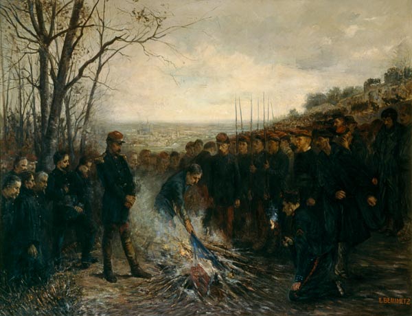 General Lapasset (1817-75) burning his flags, 26th October 1870 from Etienne Dujardin-Beaumetz