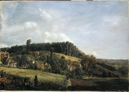 Forest Glade near a Village from Etienne-Pierre Théodore Rousseau