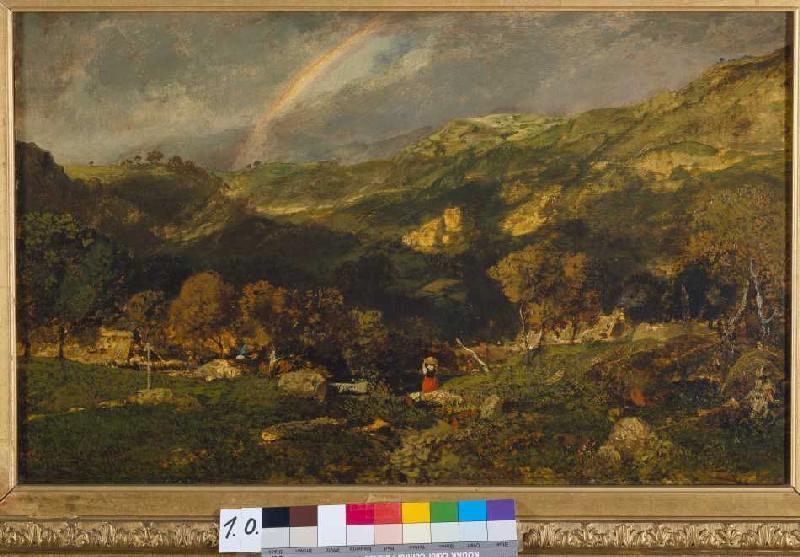 Landscape after the thunderstorm from Etienne-Pierre Théodore Rousseau