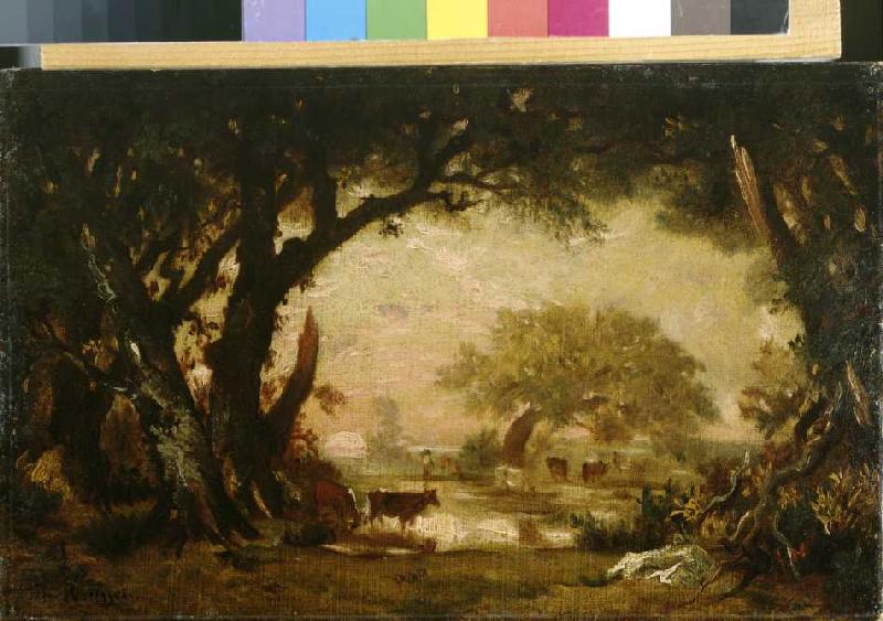 Lichtung im Wald von Fontainebleau from Etienne-Pierre Théodore Rousseau