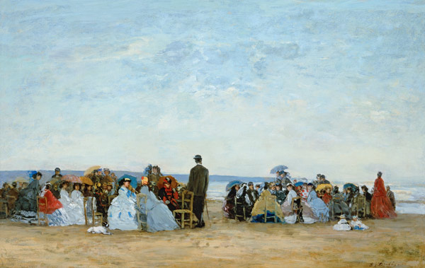 Beach Scene near Trouville from Eugène Boudin