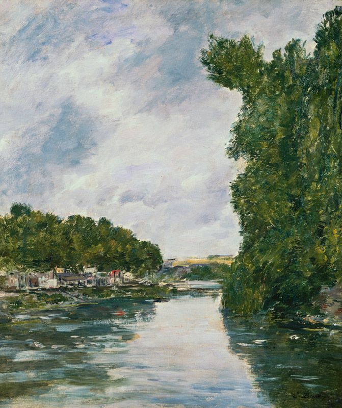 River near Abbeville from Eugène Boudin
