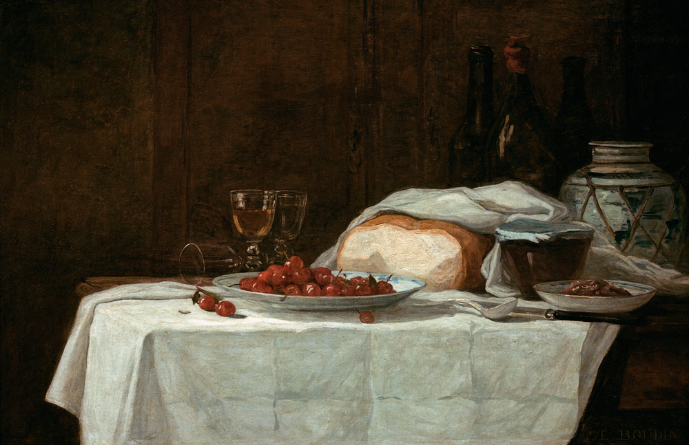 Still-life with cherries from Eugène Boudin