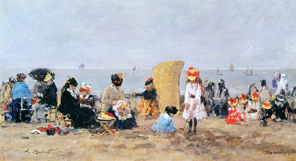 Beach Scene, Trouville from Eugène Boudin