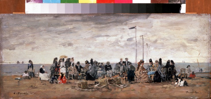 The Beach at Trouville from Eugène Boudin