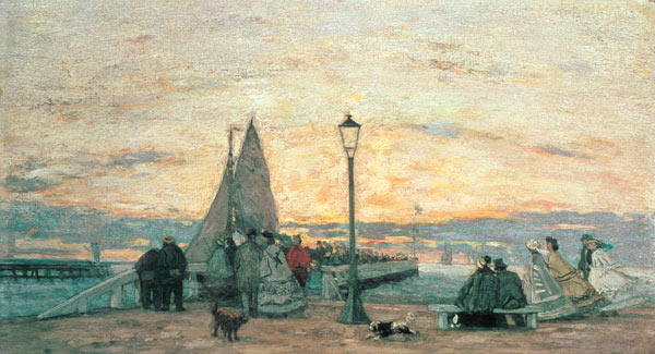 The Jetty at Trouville: Sunset from Eugène Boudin