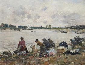 Wäscherinnen am Ufer des Touques (Laveuses au bord de la Touques)