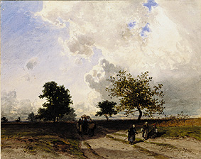 Women on a secondary road from Eugène Ciceri