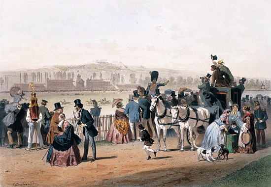 Racecourse at the Bois de Boulogne from Eugene Charles Francois Guerard