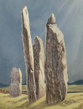 Tall Stones of Callanish, Isle of Lewis, 1986-7 (w/c) 