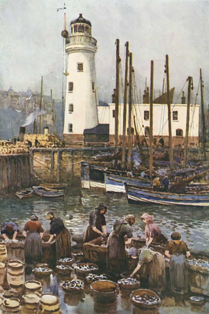 The Harbour during the Herring Season from E.W. Haslehust