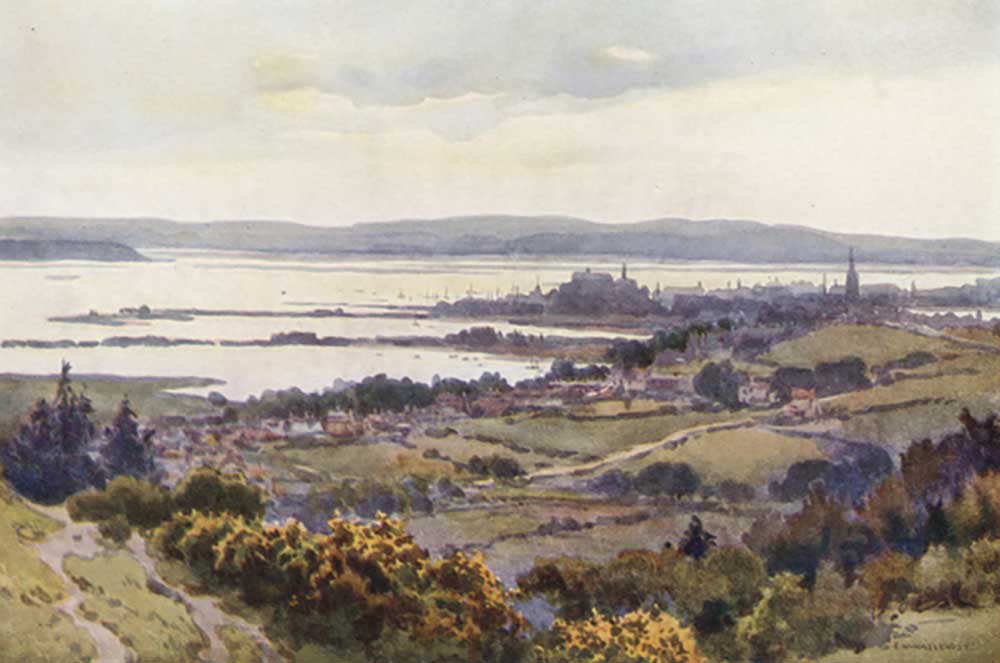 Poole Harbour from Constitutional Hill from E.W. Haslehust