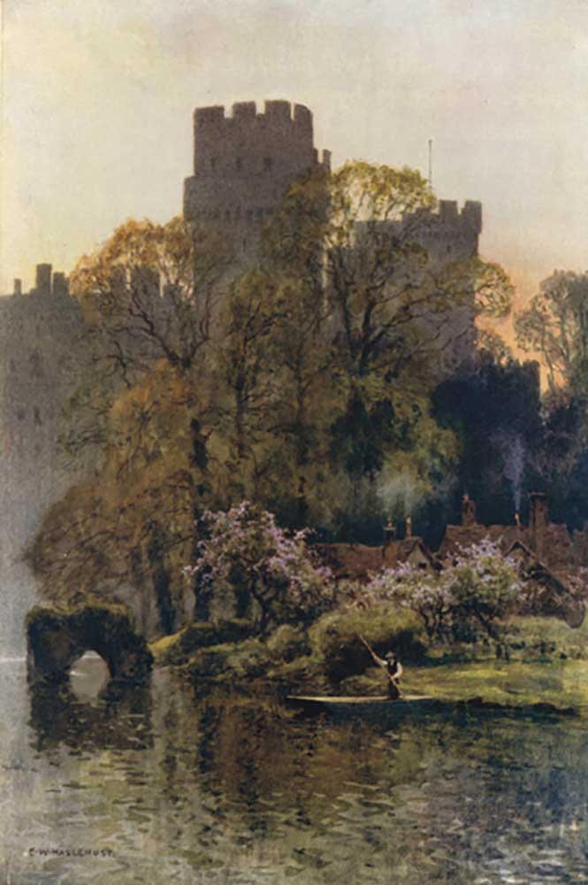 Warwick Castle from the River from E.W. Haslehust