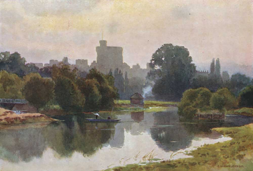 Windsor Castle from Fellows Eyot, Eton from E.W. Haslehust
