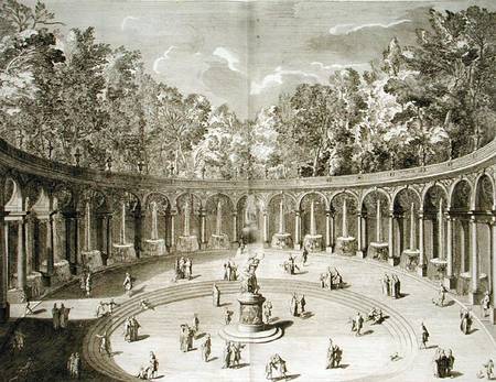 The Colonnade, Versailles, from 'Les Plans, Profils et Elevations des Ville et Chateau de Versailles from F. Delamonce