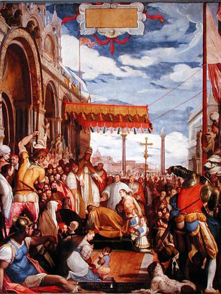 Frederick Barbarossa (c.1123-90) Pays Public Homage to Pope Alexander III (1105-81) from Federico Zuccari
