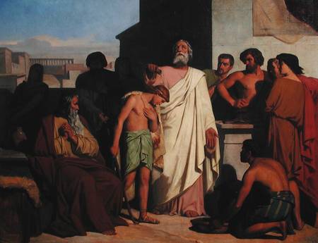 Annointing of David by Saul from Felix-Joseph Barrias