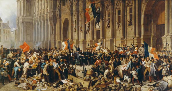 Lamartine rejects the red flag in 1848 from Felix Philippoteaux