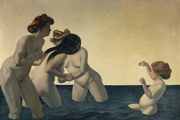 Three women and a child, playing water in which. from Felix Vallotton