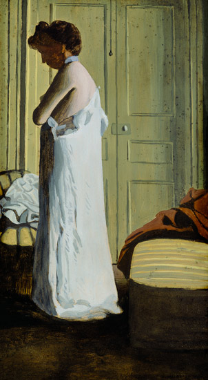 Nude in an Interior, Woman Removing her Shirt from Felix Vallotton