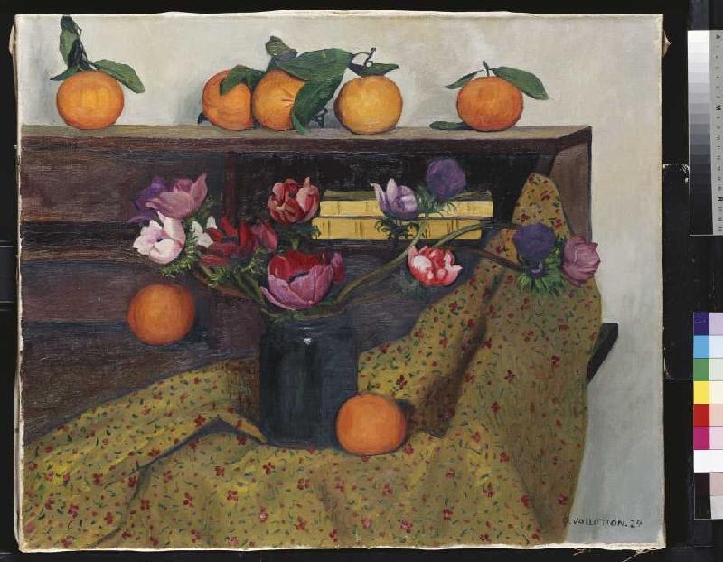 Stillleben mit Anemonen und Orangen from Felix Vallotton