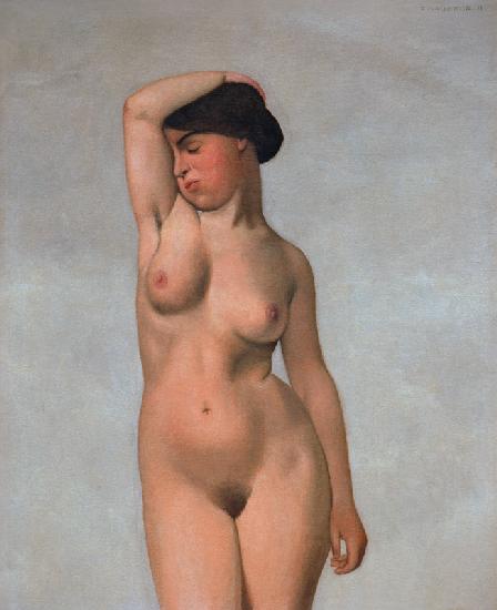 F.Vallotton/ Female nude with raised arm