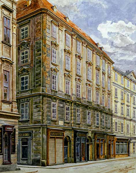 Mozart House in Vienna , Watercol. from Fendt Erwin