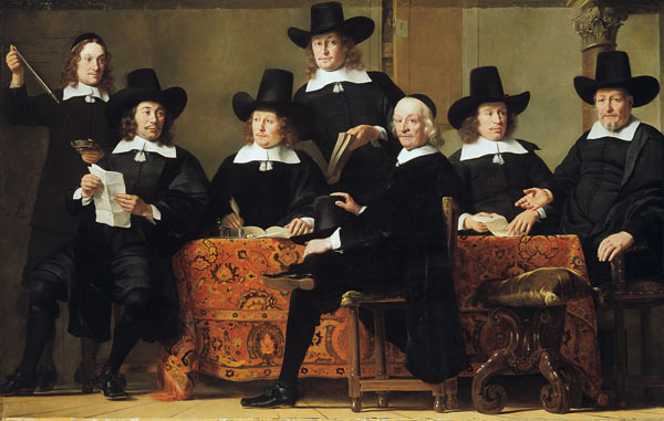 The abbots of the Amsterdam wine dealer guild from Ferdinand Bol