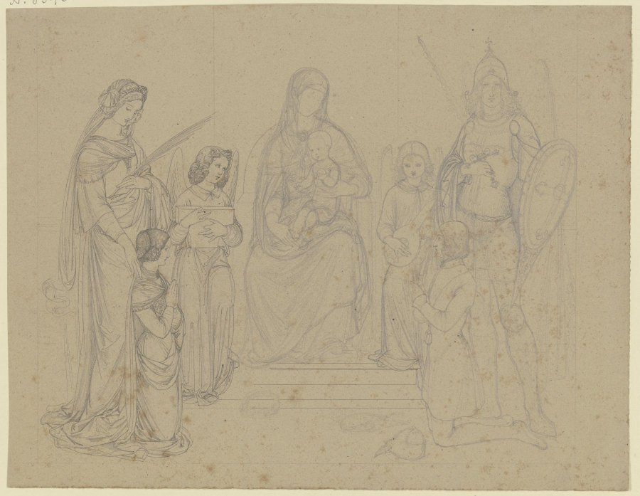 Madonna mit dem Heiligen Georg, der Heiligen Agnes sowie einem Stifter und dessen Frau, vermutlich a from Ferdinand Fellner
