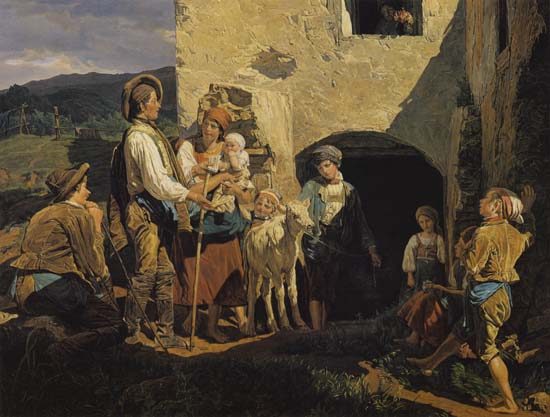 The forced sale (the last calf) from Ferdinand Georg Waldmüller