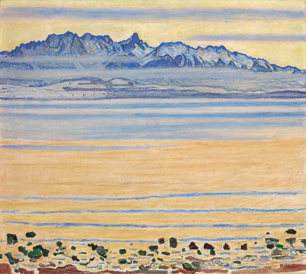 Lake Thun with the Stockhorn chain from Ferdinand Hodler