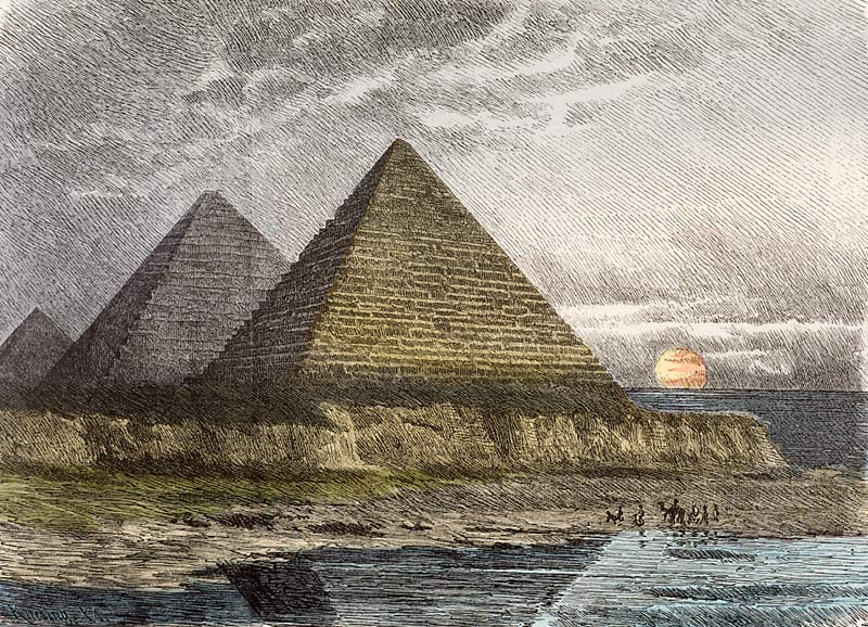 Giza , Pyramids from Ferdinand Jagemann