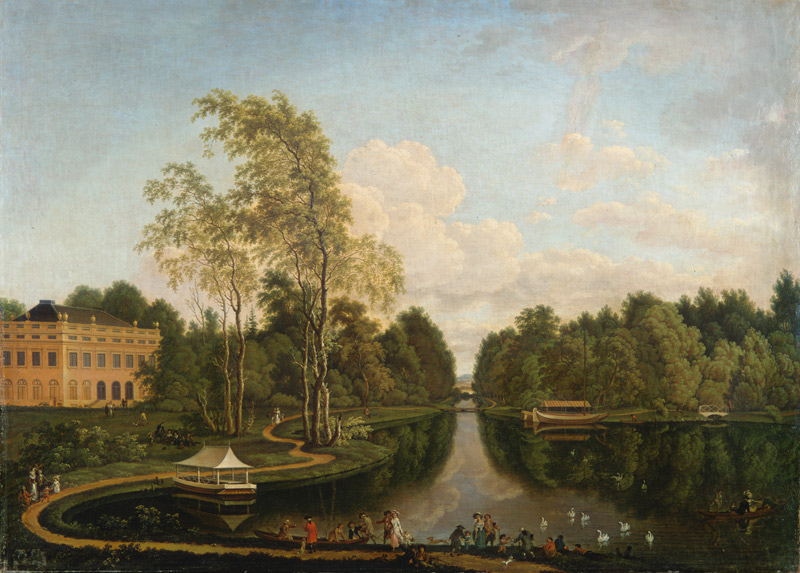Former upper sea with castle beautiful bush (Aschaffenburg) and channel from Ferdinand Kobell