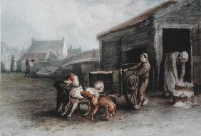 A Dog Cart, Holland, c.1890 (w/c on paper)