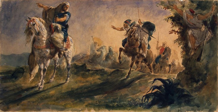 Arab Riders on Scouting Mission from Ferdinand Victor Eugène Delacroix