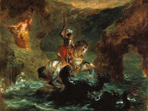 St. Georg in the fight with the hang-glider from Ferdinand Victor Eugène Delacroix