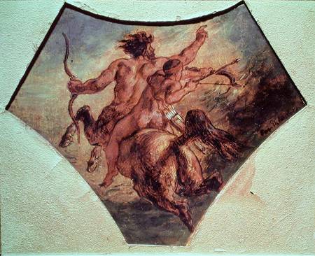 The Education of Achilles (replica of the first sketch made for one of the four pendentives in the C from Ferdinand Victor Eugène Delacroix