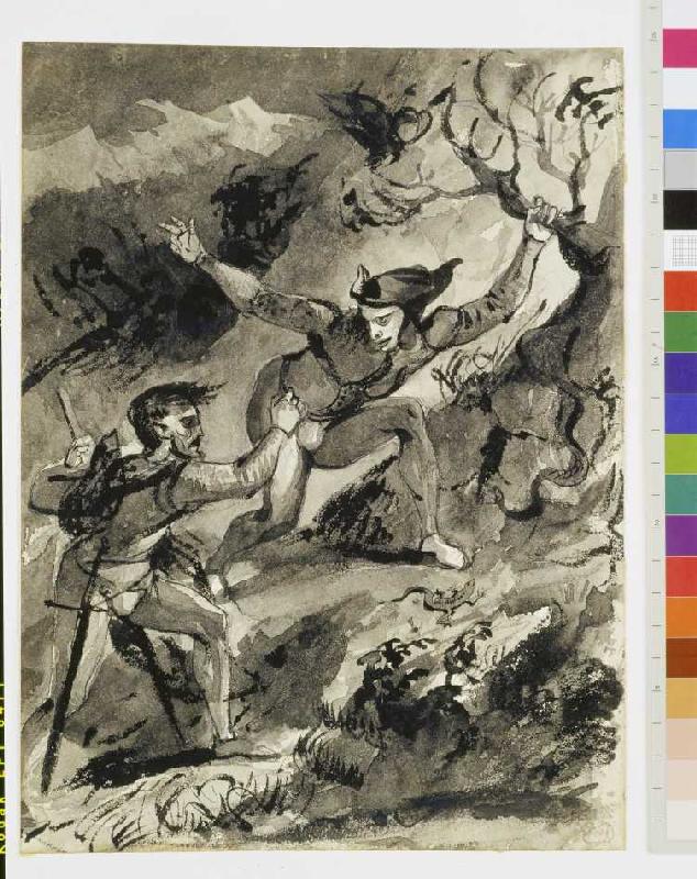 Faust und Mephisto auf dem Blocksberg from Ferdinand Victor Eugène Delacroix
