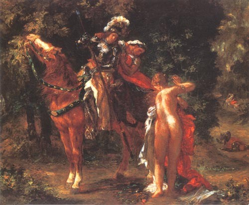 Marfisa and Pinabello from Ferdinand Victor Eugène Delacroix