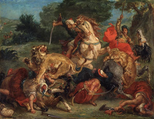 The Lion Hunt from Ferdinand Victor Eugène Delacroix
