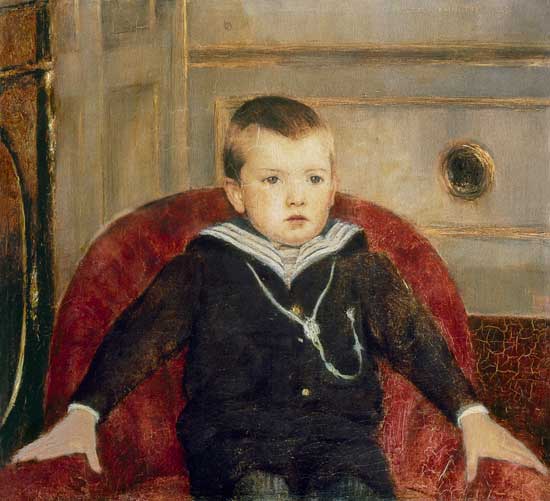 Portrait Henri de Woelmont as a child. from Fernand Khnopff