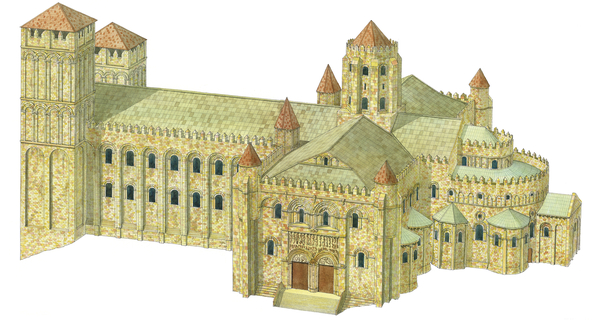 Santiago de Compostela Romanesque Cathedral. Reconstruction. Spain from Fernando Aznar Cenamor