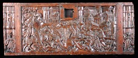 Chest Carved with St. George Slaying the Dragon from Flemish School
